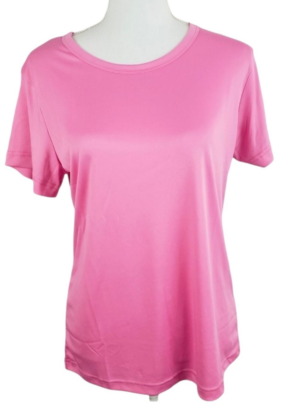 UltraClub Cool Dry Performance T Shirt Womens Medium Pink Blank Logo Ready